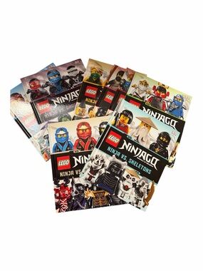 Lego Ninjago Book Set - Blue, Red, Black, Gold, White Covers